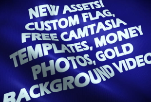 New Custom Flag Project, Free Camtasia Templates, and Money Themed Photos and Videos