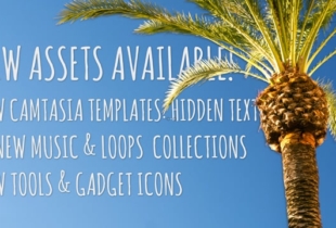 New “Hidden Text” Camtasia Templates, Gadget Icons and Music Loops