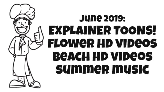 New June Assets! Huge Toon Presenter Graphics Pack, Summer Music, and New Stock Videos