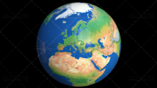 Shiny Styled Planet Earth Globe Showing Europe