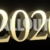 Year 2020 Gold Text Flyby Animation