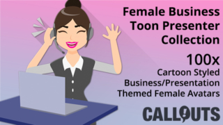 Female Business Toon Presenter Collection