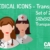 Medical Theme Icons Collection Transparent Flat Style