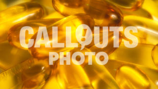 Closeup of Omega 3 Supplements, Fish Oil Capsules, Soft Focus