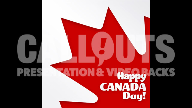 Canada Day Celebration Poster Square Text