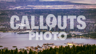 Vancouver skyline view from Grouse Mountain, BC, Canada