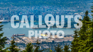 Vancouver skyline and harbour, view from Grouse Mountain