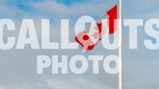 Canadian flag, Vancouver Island, BC, Canada