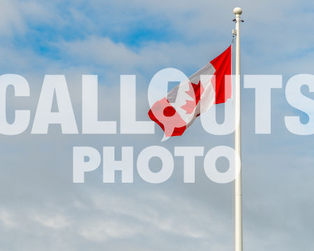 Canadian flag, Vancouver Island, BC, Canada