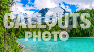 Joffre Lake with forest and glacier background 01