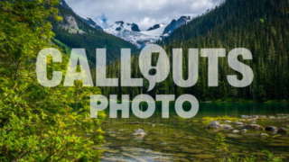 Joffre Lake with forest and glacier background 03