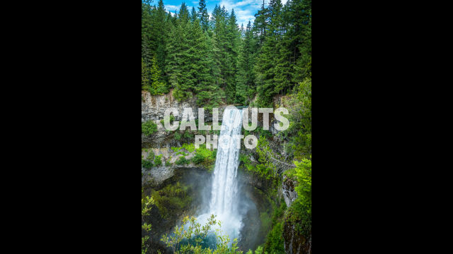 Waterfall that digged hole in Mountain