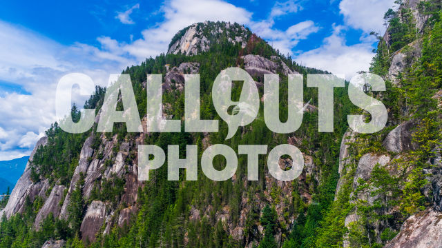 Round tree covered Mountain top, Squamish