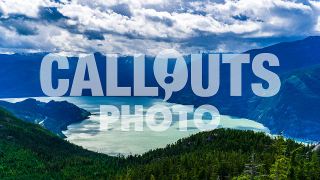 View over Howe Sound, forestes and cloudy skies