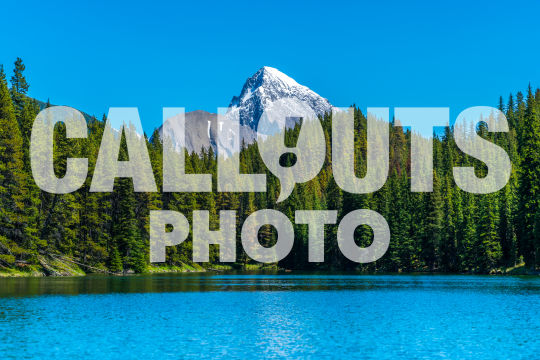 Lake with forest and Mountain top