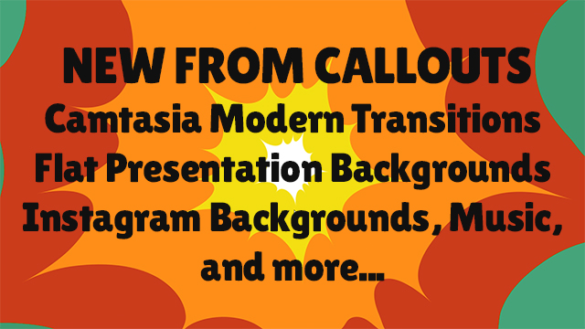 New Camtasia Transitions, Presentations Video Backgrounds, Music, and More