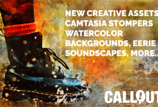 New Camtasia Stompers, Artistic Backgrounds, Music & Media Player Buttons