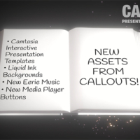 New Camtasia Interactive Presentations, Liquid Backgrounds, Music & Media Player Buttons