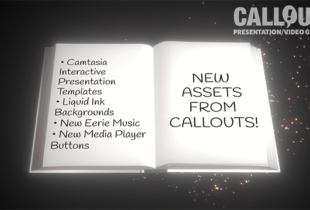 New Camtasia Interactive Presentations, Liquid Backgrounds, Music & Media Player Buttons