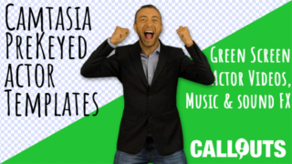 NEW! Camtasia Pre-keyed actors, green screen actor videos, music, and more