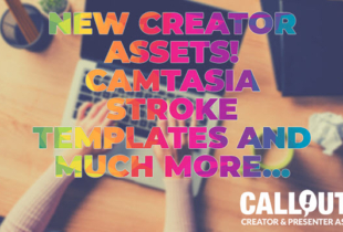 New Creator Assets! Camtasia Stroke Headlines, New Green Screen Actors, Heavy Music, and Presentation Backgrounds