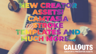 New Creator Assets! Camtasia Stroke Headlines, New Green Screen Actors, Heavy Music, and Presentation Backgrounds