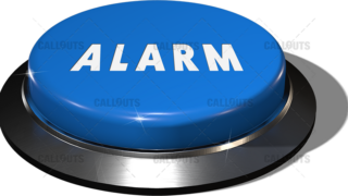 Big Juicy Button – Blue Alarm