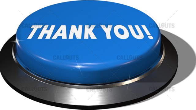 Big Juicy Button – Blue Thank You