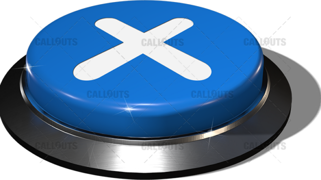 Big Juicy Button – Blue X