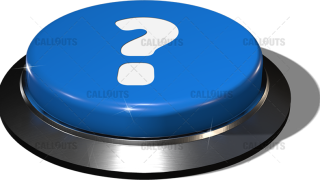 Big Juicy Button – Blue Question Mark