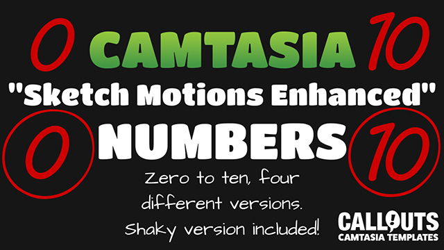 Camtasia “Sketch Motions Enhanced” – Numbers