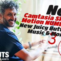 New Camtasia Sketch Motion Numbers, Green Buttons, Music, and more