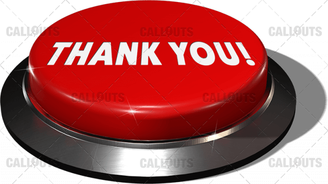 Big Juicy Button – Red Thank You