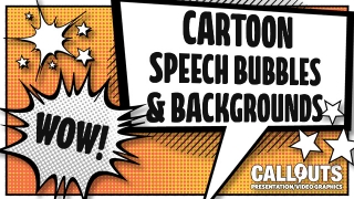 Cartoon Speech Bubbles and Backgrounds