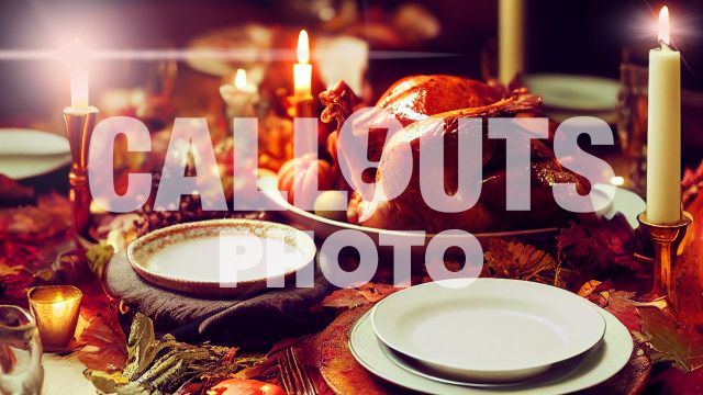 Glorious Thanksgiving Turkey Table Food Photo