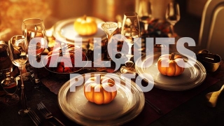 Glorious Thanksgiving Turkey Table Food Photo 03