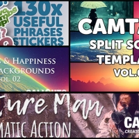 NEW! Camtasia Split Screens 2, Useful Stickers, Wellness-Happiness Posters, great music, and more!