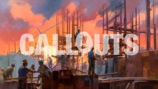 Construction Illustration of Busy Workers on the Site