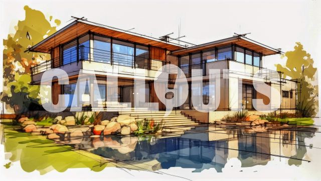 Construction Illustration of a Modern House