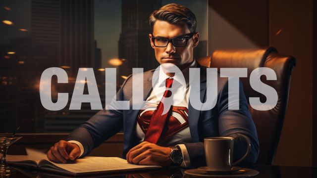 Superman in Suit Business Illustration