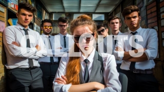 Group of Young People in Business Suits