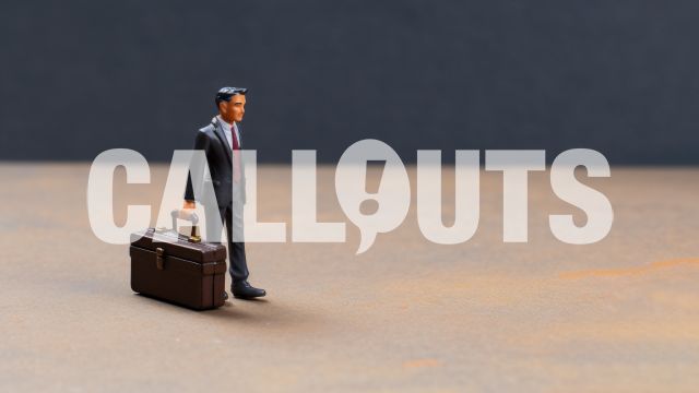 Miniature Businessman with Briefcase Business Illustration