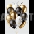 Happy New Year Concept Graphic Vertical Balloons Gold Black White 2024