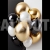 Happy New Year Concept Graphic Vertical Balloons Gold Black White – Black White Background 2024
