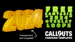Camtasia Free “2024” Text Overlay Loops
