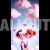 Valentines Day Concept Vertical Graphic Couple in the Clouds