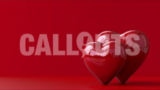 Valentines Day Concept Horizontal 2 Hearts