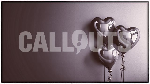Valentines Day Concept Horizontal 3 Balloons
