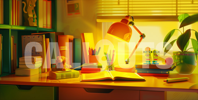 A Cozy Study Space – Education Illustration