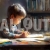 Studious Child Painting – Education Illustration